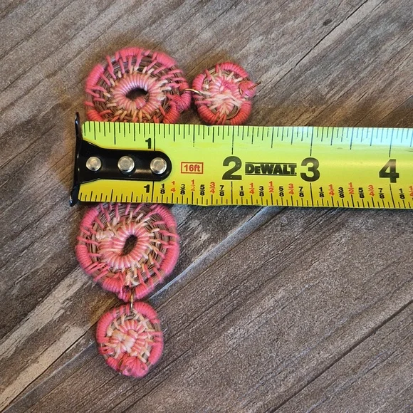 Handcrafted Lightweight Medallion Dangle Drop Earrings, Honduras - Picture 5 of 5